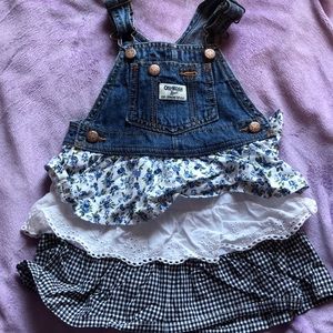 OshKosh baby girl ruffled overall dress